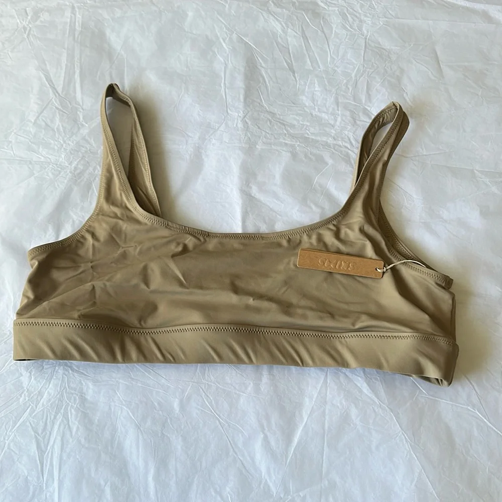 Skims Swim‎ tank bikini top, color desert, size 2X.
